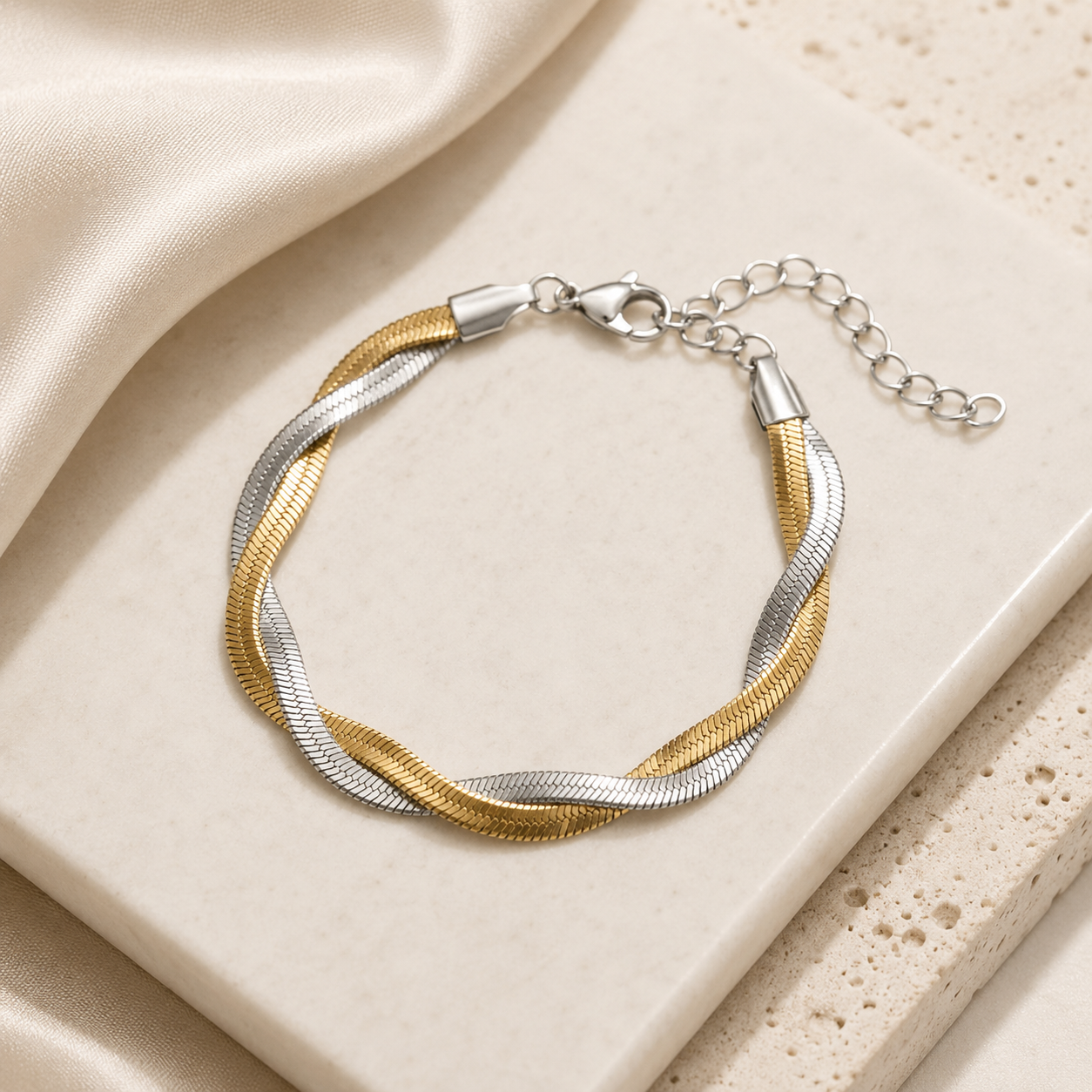 Bracelet tressé duo